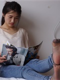 自由摄影 No.005 惬意的周末经典短灰丝陪你看看书(31)